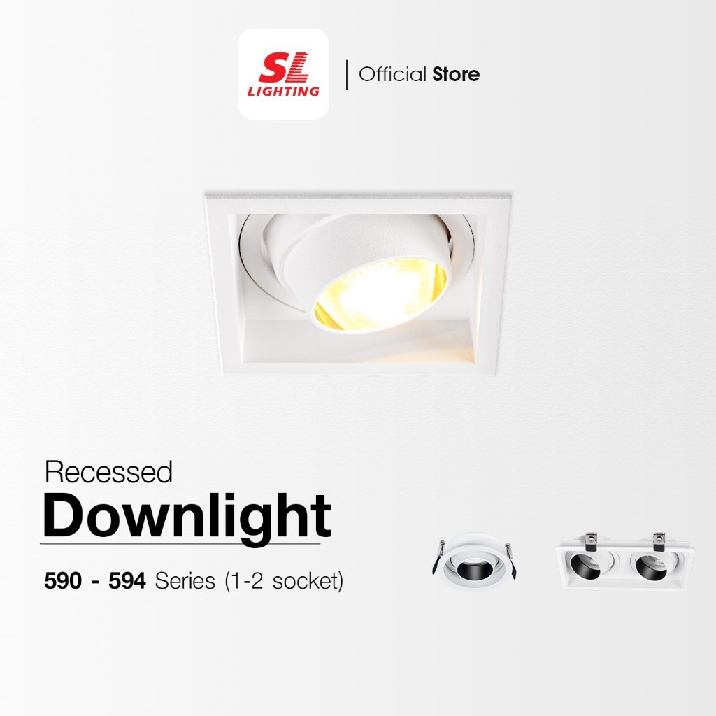 SL LIGHTING | Downlight MR16 GU5.3 ดาวน์ไลท์ฝังฝ้า SL-6-W-590 SL-6-W-594 มีสต็อก จัดส่งสินค้าทุกวัน 