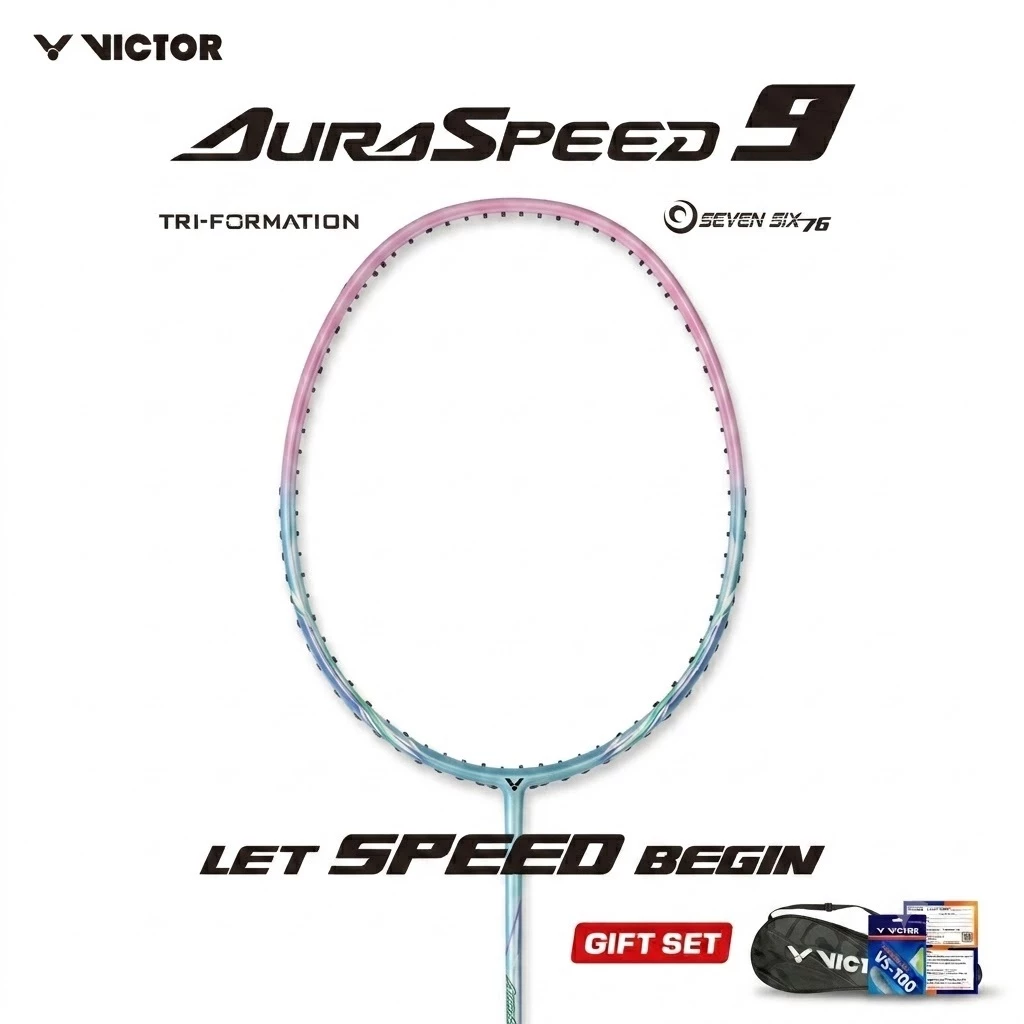 ไม้แบดมินตัน VICTOR ARS-9 แถมเอ็น VS-100 และซองตาข่าย