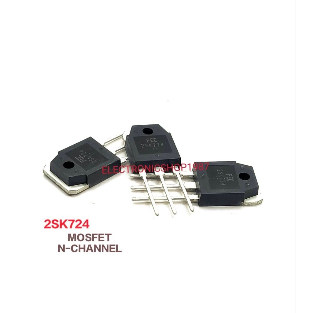 ราคา 1ตัว 👉👉 K724 2SK724 Fuji Power Mosfet เพาเวอร์มอสเฟต N-Channel TO-247 10A 500V