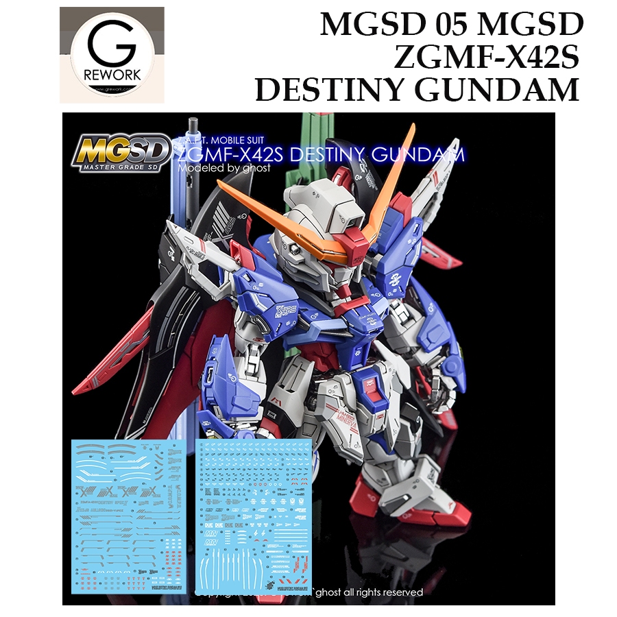 ดีคอลน้ำ [G-Rework] MGSD05 MGSD ZGMF-X42S DESTINY GUNDAM WATER SLIDE DECAL