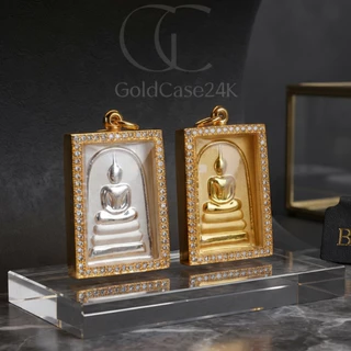 กรอบพระสมเด็จ กรอบพระทรงสี่เหลี่ยม กรอบทองอิตาลีแท้ Phra Somdej Frame
