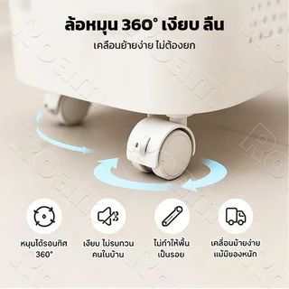 🔥พร้อมส่ง🔥 ตะกร้าใส่ผ้ามีล้อ ตะกร้าผ้าพลาสติก 45/60L ตะกร้าพลาสติก มีฝาปิด ความเหนียวที่ดี 🤰ลากง่าย ไม่ต้องก้ม