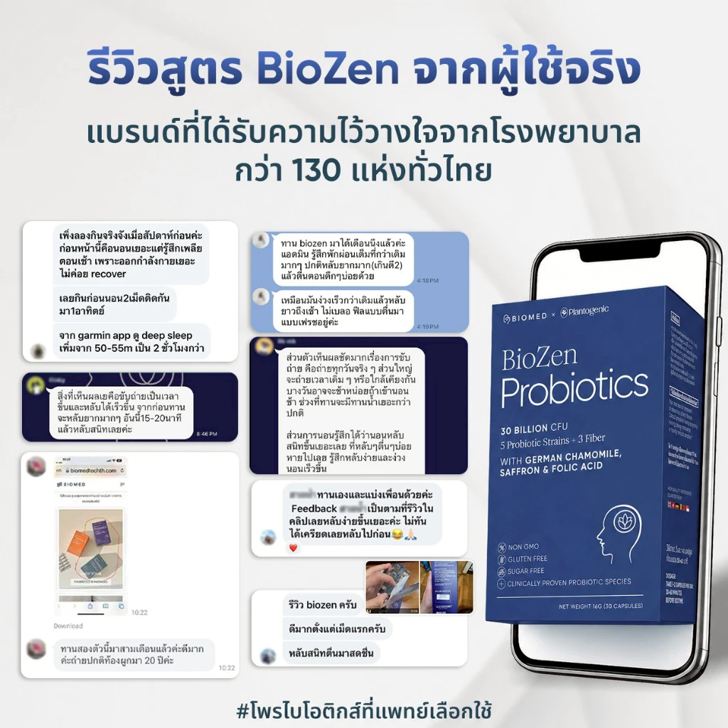 BioZen แคปซูลโพรไบโอติกส์ Medical Grade Probiotic BioMed โพรไบโอติก thumbnail 3