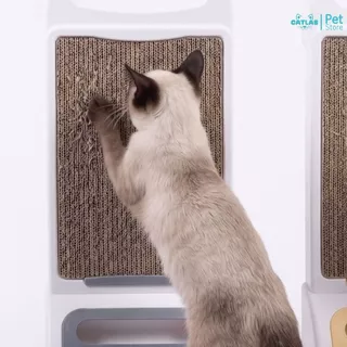 CATLAB Cat Tower - เสาลับเล็บแมวดีไซน์ตั้งพื้น 2in1 (ลับเล็บ + เล่นเพลิน)