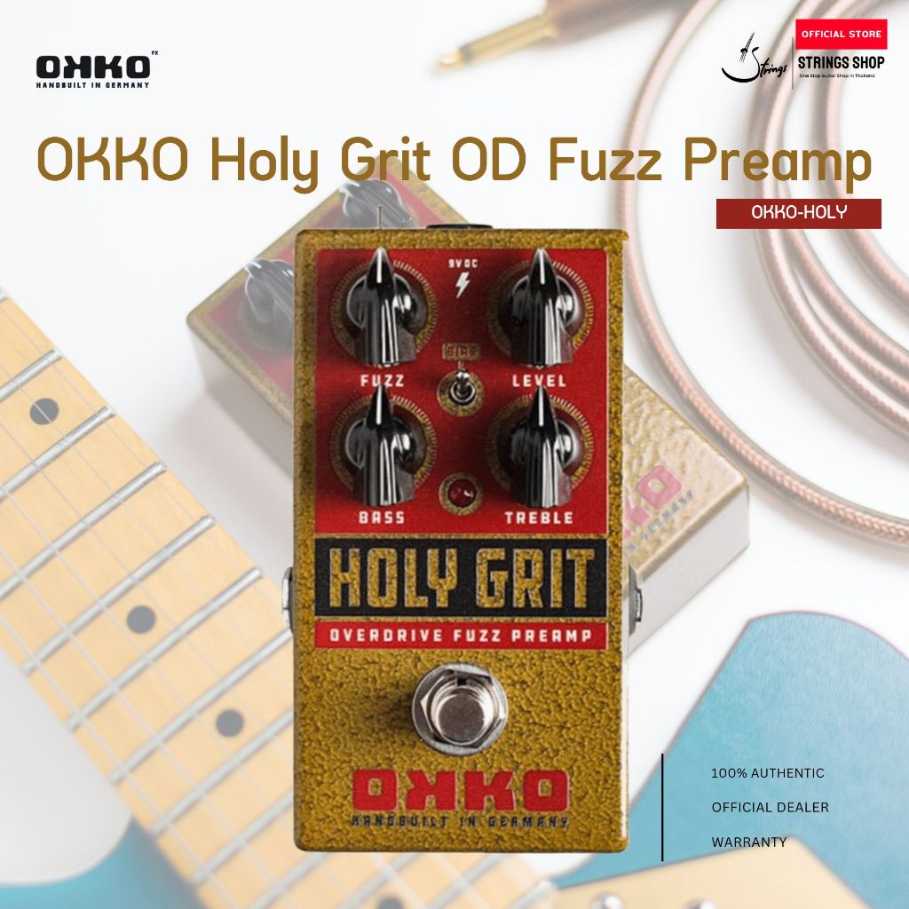 OKKO Holy Grit OD Fuzz Preamp เอฟเฟค Overdrive Fuzz กีตาร์ Preamp Pedal