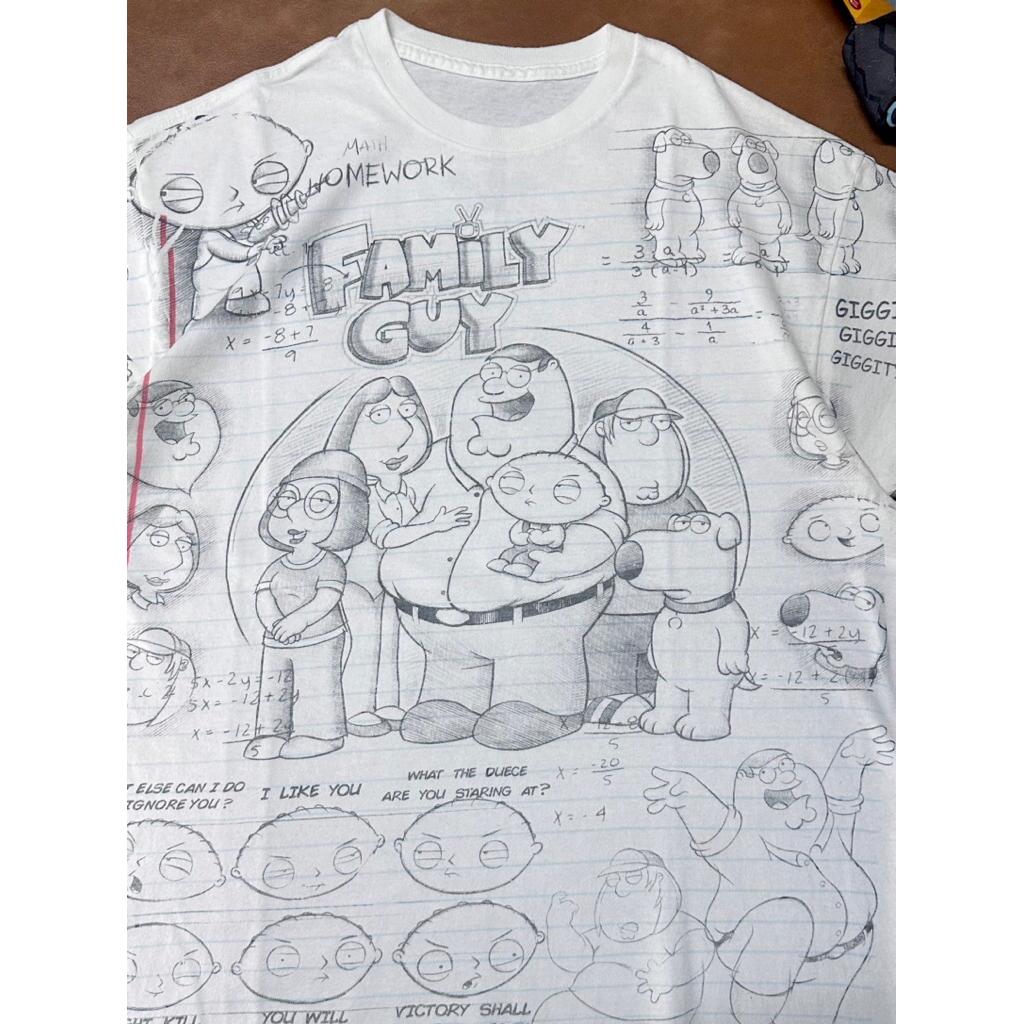 (มือ2) 🔹Family Guy เสื้อยืดแฟมมิลี่กาย ลิขสิทธิ์แท้งาน Liquid Blue