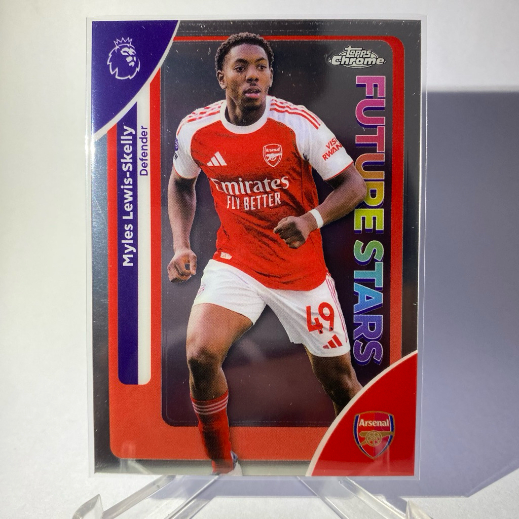 การ์ดนักฟุตบอลสำหรับสะสม MYLES LEWIS-SKELLY, ARSENAL, FUTURE STARS, TOPPS CHROME 2026