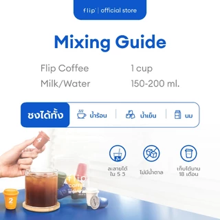 กาแฟสกัดเย็น ฟรีซดราย แบบพกพา พร้อมส่ง - Flip Coffee Specialty Cold Brew Freeze Dried | กล่อง 6 ชิ้น (คละรสชาติ) ส่งฟรี