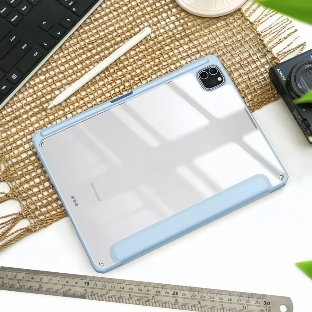 Case iPad Gen10 Air4/5/6/7/8 10.9 compatible for Pro11 gen7/8/9 10.2เคสไอแพด gen5/6 9.7หลังใส เคสไอแพดสีดํา 11นิ้วหลังทึ