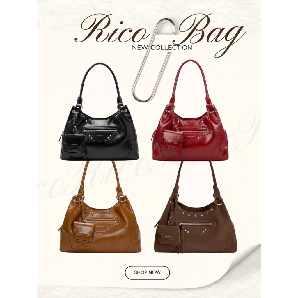 Hertype - Rico bag กระเป๋าทรงวินเทจ ดีไซน์หมุดสุดฮิตมาพร้อมกระเป๋าลูก
