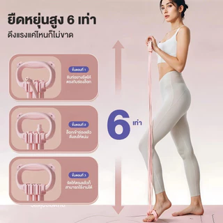 สายยืดโยคะ สายยืดโยคะ า เชือกต้านทาน3เส้น ด้ามจับหูแมวกันลื่น รีบาวด์สูง ปรับได้ ยืดหยุ่นดี ไม่ขาดง่าย