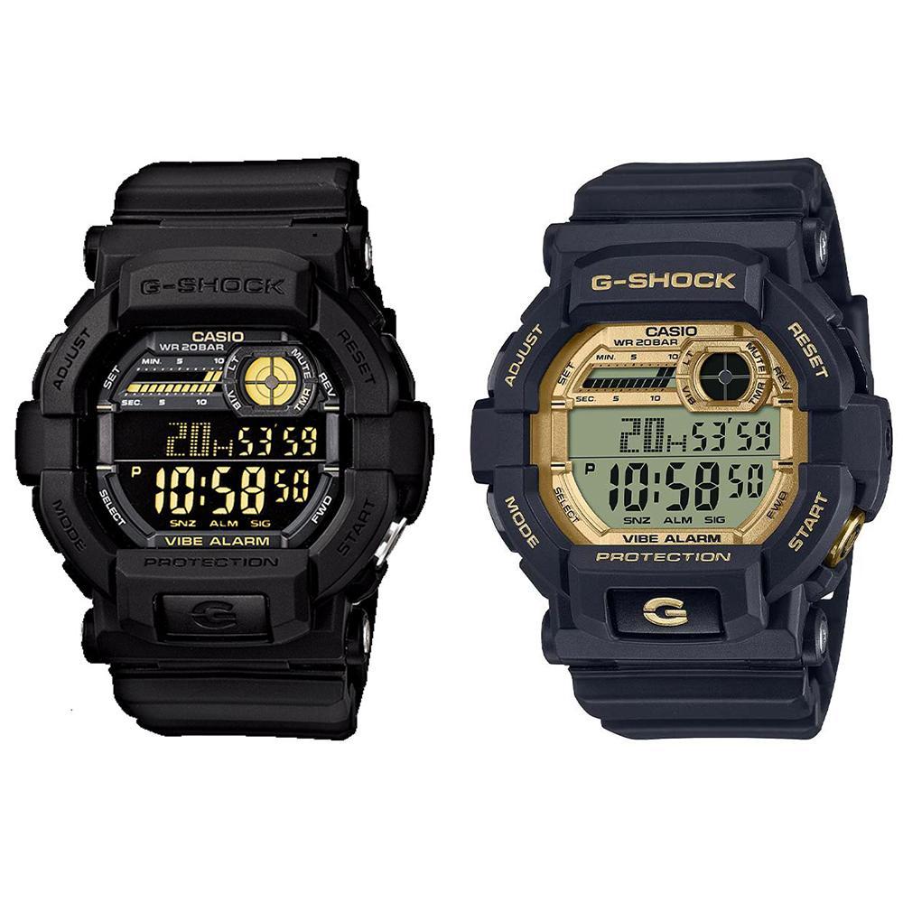 Casio G-Shock นาฬิกาข้อมือผู้ชาย สายเรซิ่น รุ่น GD-350,GD-350-1B (CMG) - สีดำ