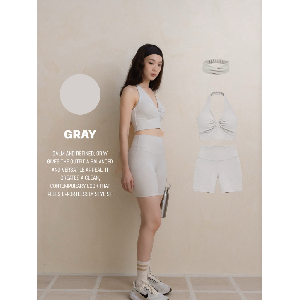 VR8602-1Kiia.activeชุดฟิตเนส เสื้อกล้ามมีบรา+กางเกง+ที่คาดผม