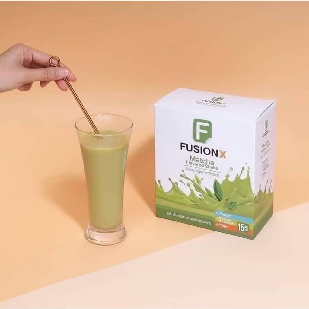 อาหารเสริม Fusion X รสชาเขียว 15 ซอง ของแท้เหลือกล่องสุดท้ายขอขายเท