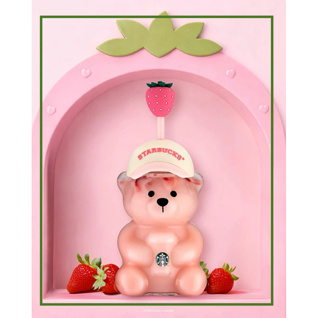 💯%Starbucks Bearista Bear Glass Cup แก้วหมีใส Bearista Limited Edition ของแท้100%