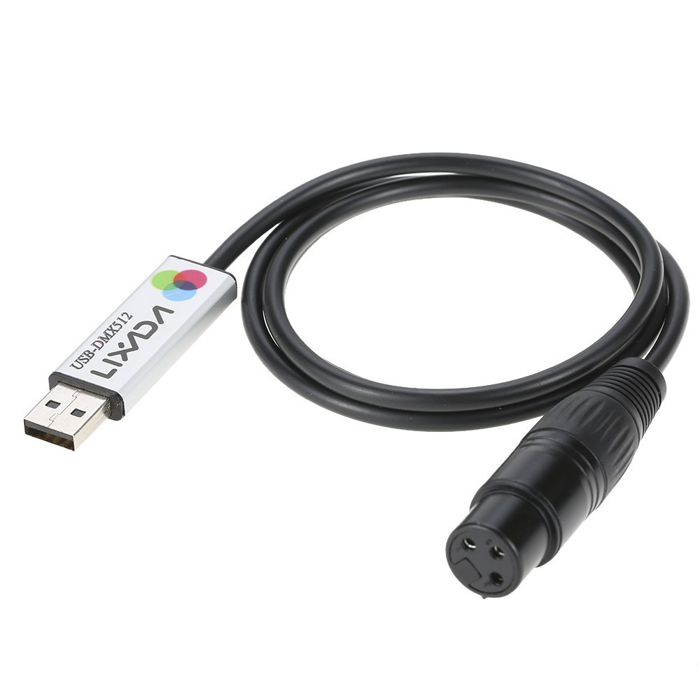[New]LIXADA USB to DMX Interface อะแดปเตอร์ไฟ LED DMX 512 สำหรับคอมพิวเตอร์/