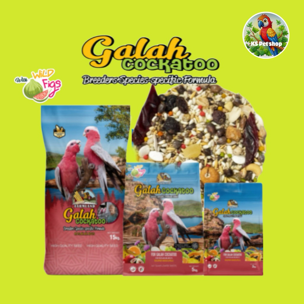 อาหารนกกระตั้ว Farmland galah(กาล่า) 15 กก.