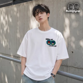 Buddysyrup เสื้อยืด Oversized (Classic Collection) - Grow up ผ้านุ่มอยู่ทรง ไม่ย้วย ระบายอากาศได้ดี
