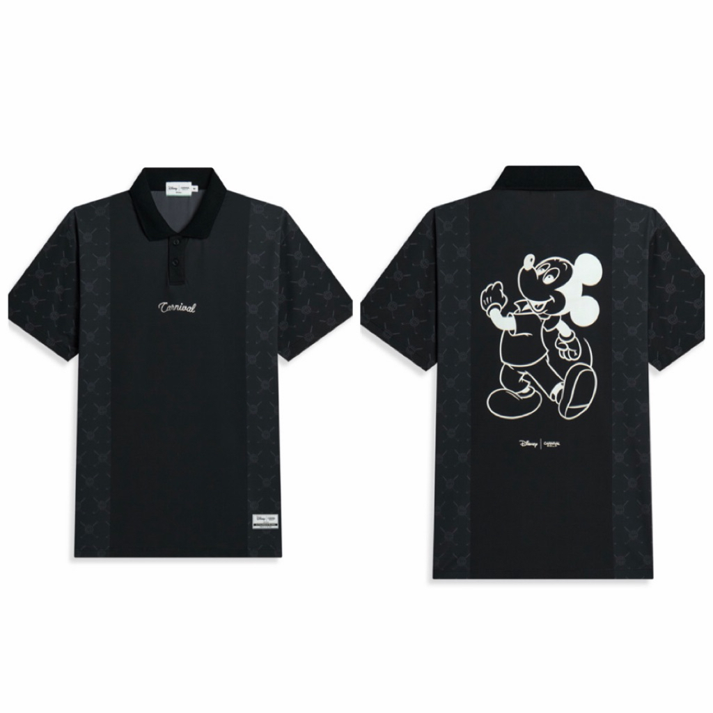(มือ1 พร้อมส่งด่วนทันที  ของแท้💯) เสื้อคอปก โปโล CARNIVAL GOLF X DISNEY MICKEY POLO BLACK