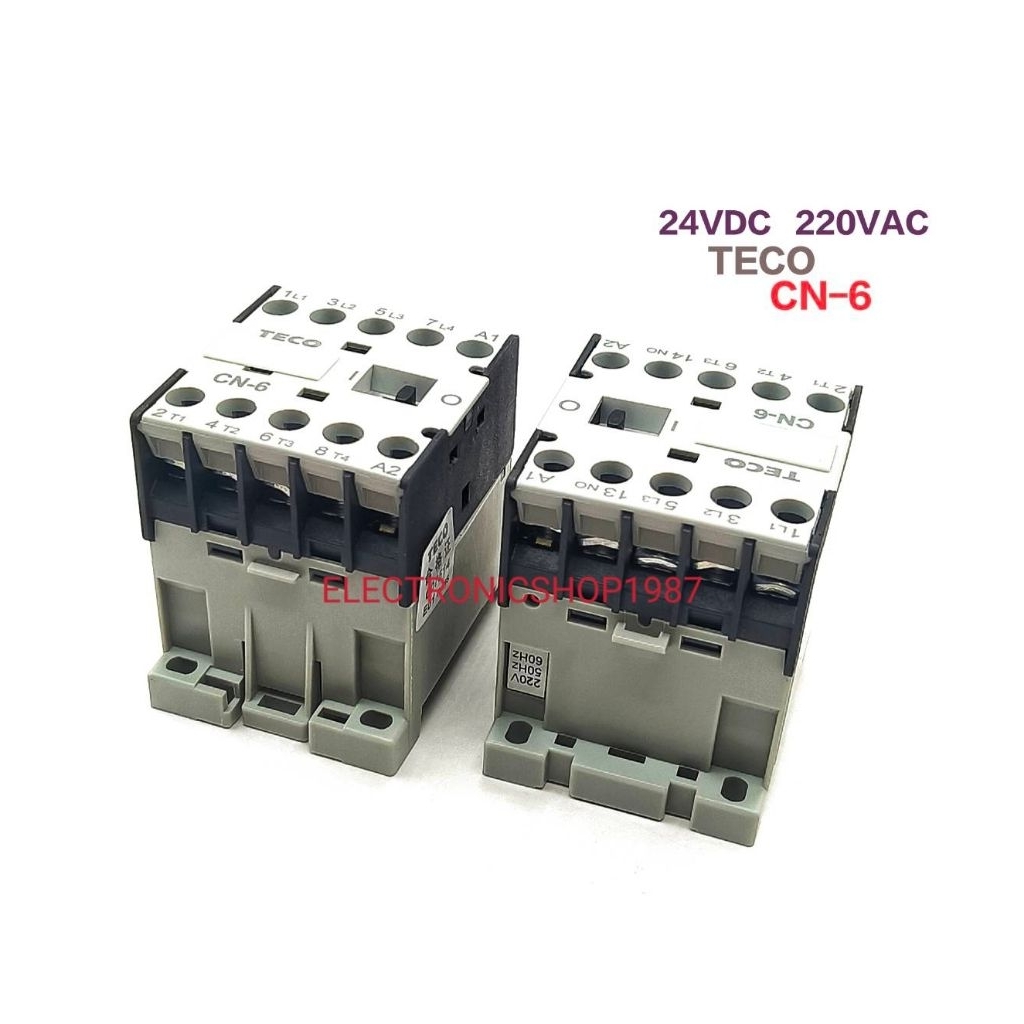 CN-6 CN6 3A1a แมกเนติก 24VDC 220Vac 20A CN6-3A1a-24V CN6-3A1a-220V Teco Magnetic Contactor 3A1a CN6H