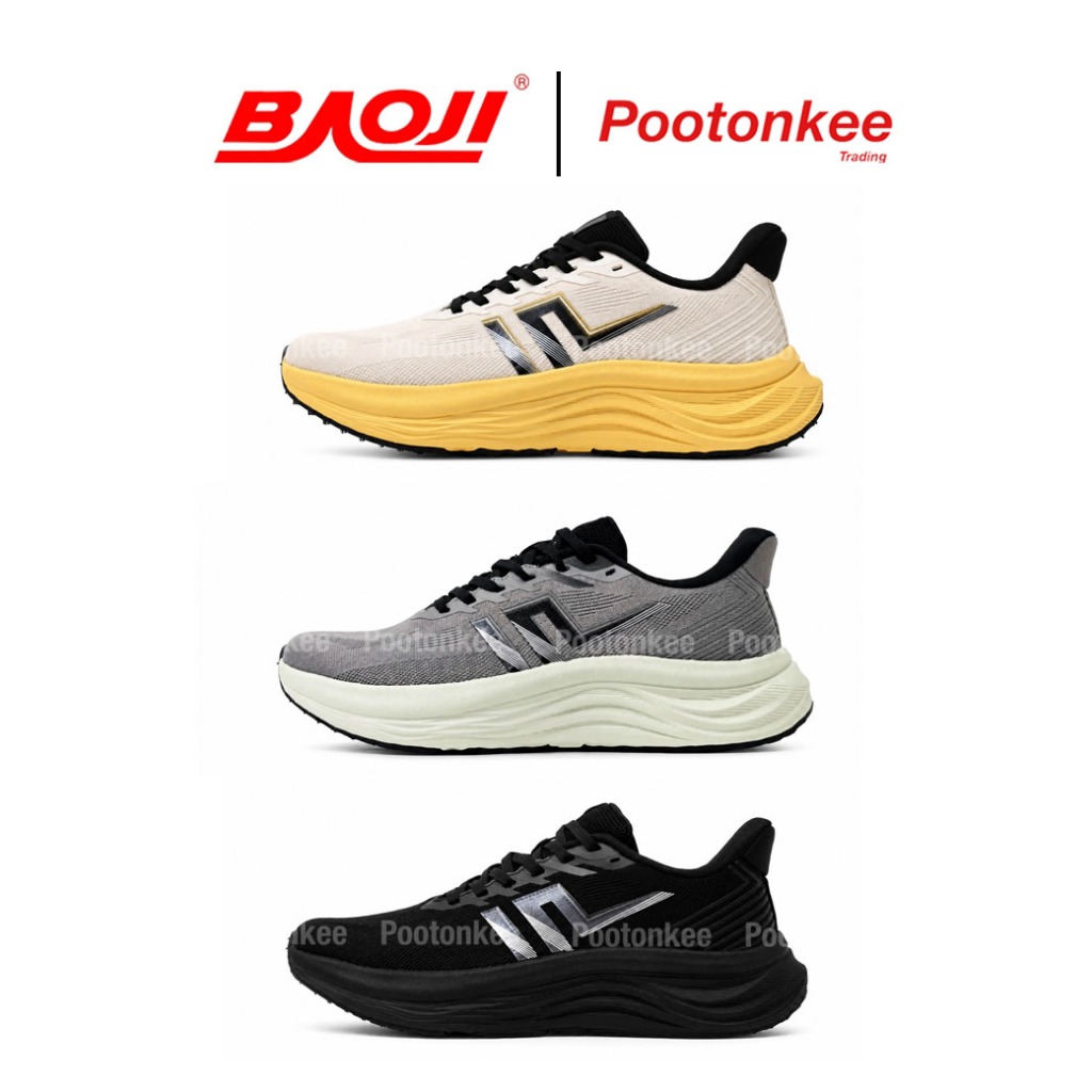 Baoji BJM 981 รองเท้าผ้าใบบาโอจิ รองเท้าผู้ชาย ผูกเชือก ไซส์ 41-45 ของแท้ พร้อมส่ง