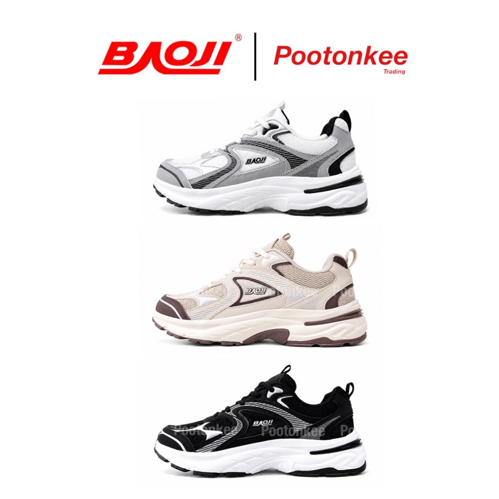 Baoji RUNNING รุ่น BJM 1124 รองเท้าผ้าใบบาโอจิ รองเท้าผ้าใบผู้ชาย ผูกเชือก ไซส์ 41-45