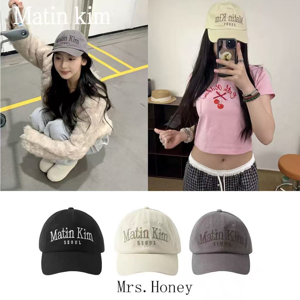 『 Mrs.Honey』แท้ / พร้อมส่ง✈️MATIN KIM  LOGO BALL CAP หมวกเบสบอล
