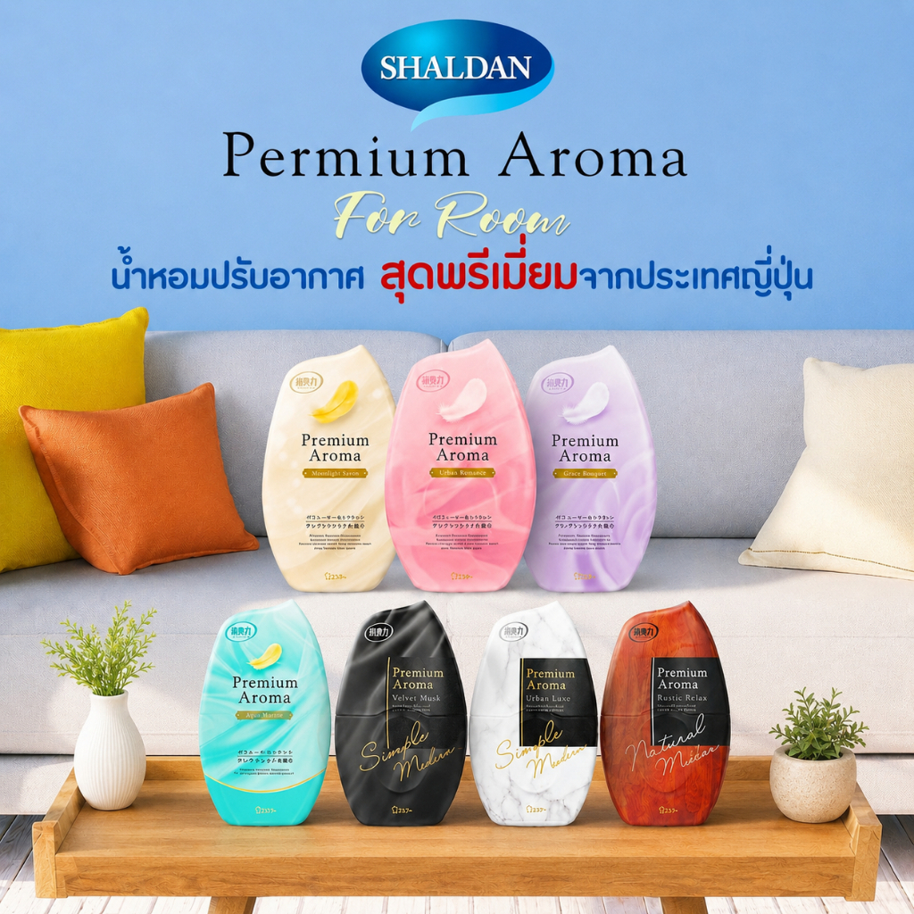 SHALDAN โชชูริกิ พรีเมี่ยมอโรม่า น้ำหอมปรับอากาศสำหรับห้อง ข