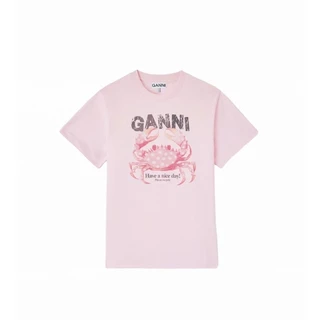 🍊 VL 5367 เสื้อยืดแขนสั้น สีชมพู ผ้าดีใส่สบาย ลายปูน่ารักมากๆ