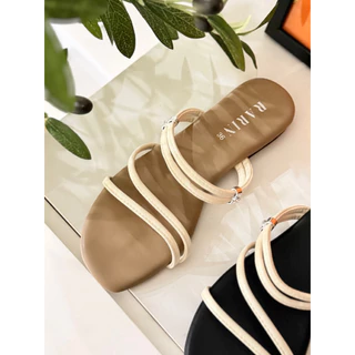 Rarin รุ่น [ Jolyn ] 36 - 41 รองเท้าแตะพื้นนุ่ม หนังนิ่ม ใส่ได้สองแบบ
