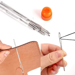 เข็มถักครอสติส แฮนด์เมด 9pcs DIY เครื่องมือ บิ๊กอาย เข็ม สแตนเลส เย็บปักถักร้อย เข็มเย็บผ้า