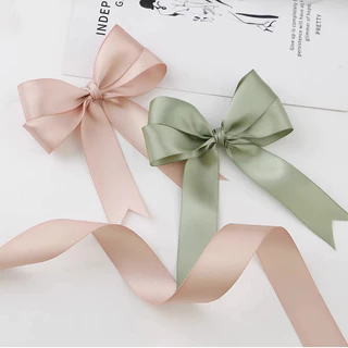 ริบบิ้นผ้าซาติน หน้ากว้าง 2.5CM ยาว 25 หลา ริบบิ้นทำโบว์ ตกแต่ง ริบบิ้นตกแต่ง DIY (พร้อมส่ง)