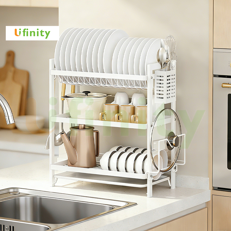Lifinity ชั้นคว่ำจาน 2/3ชั้น ชั้นวางของในครัว kitchen dish racks