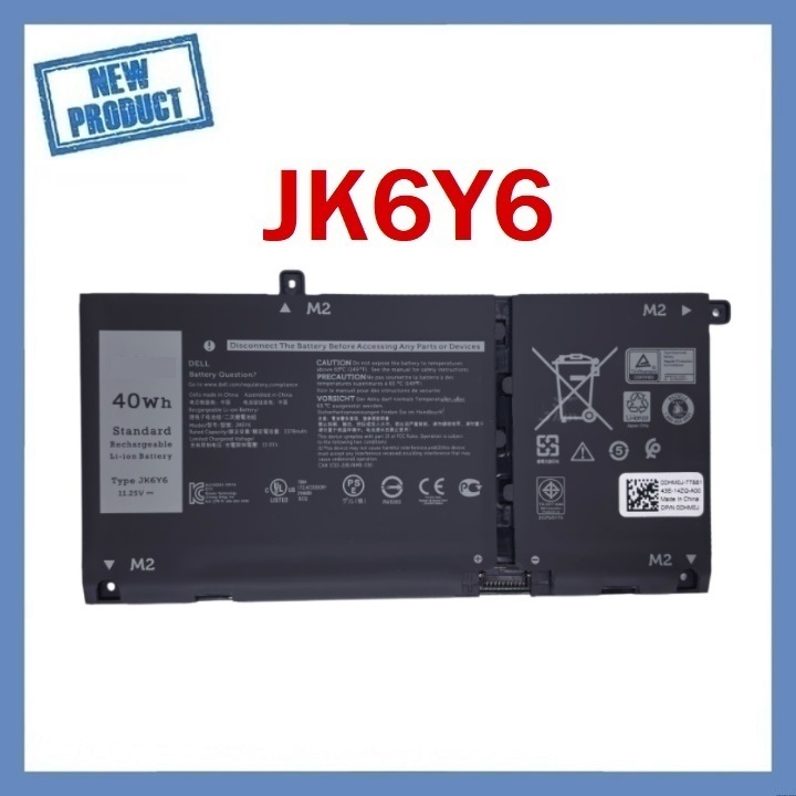 ◆JK6Y6 แบตเตอรี่ Latitude 3410 3510 P126G P130G P102F battery
