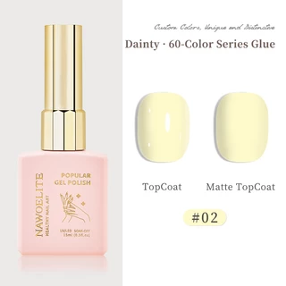 Nawoelite เล็บเจล ทําเล็บ สีทาเล็บเจล เจลทาเล็บสีพื้น 60 สีให้เลือก สีสันหลากหลาย ต้องใช้ไฟ LED/UV แนะนำโดยร้านเล็บ