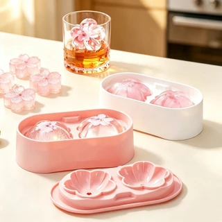 แม่พิมพ์น้ำแข็งรูปดอกซากุระ DIY เกรดอาหาร PP ถอดได้ง่าย Ice Mould