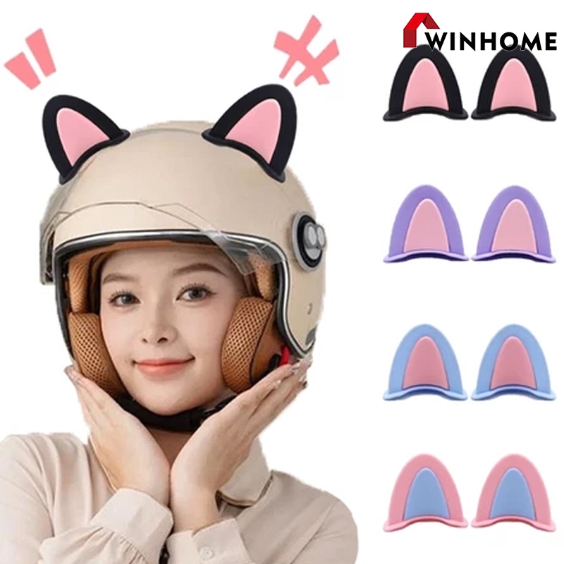 สติ๊กเกอร์ติดหมวกกันน็อคหูแมว