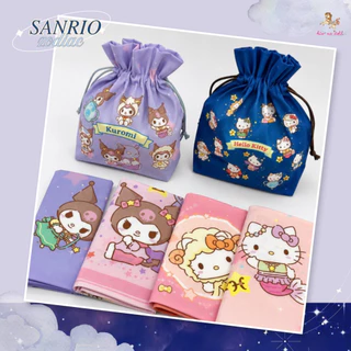 Kiss me doll ผ้าพันคอ ผ้าคลุมไหล่ Sanrio Zodiac 12 ราศี ขนาด 100x100 ซม. ลิขสิทธิ์แท้