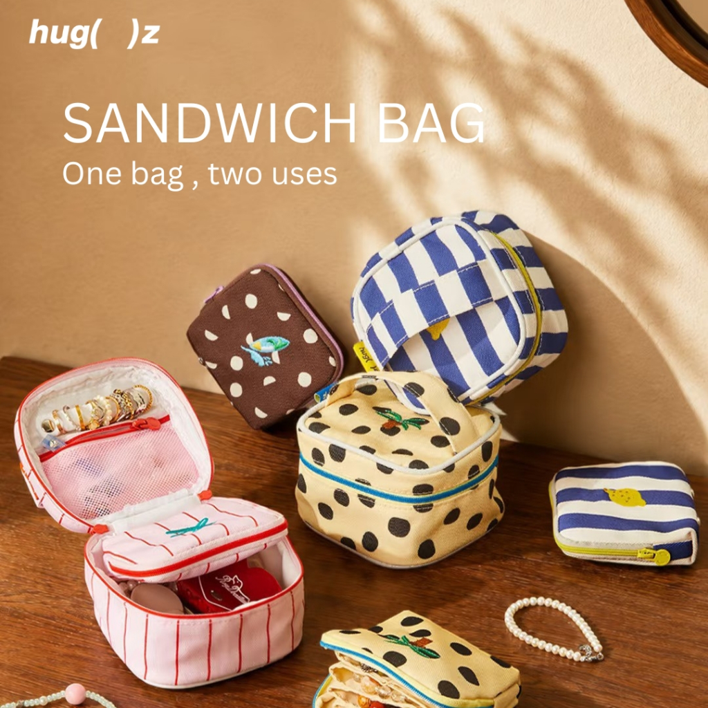 Hug Z - ฮัก-ซี  SANDWICH BAG (one bag,two uses) กระเป๋าจัดระเบียบเครื่องประดับและของใช้ชิ้นเล็ก
