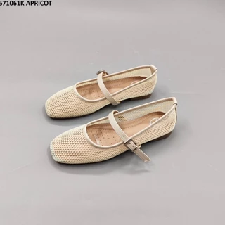 Mellow Mesh Mary Jane รองเท้าสันแบนฉลุทั้งคู่ ระบายอากาศได้ดี ไซส์ 36-41
