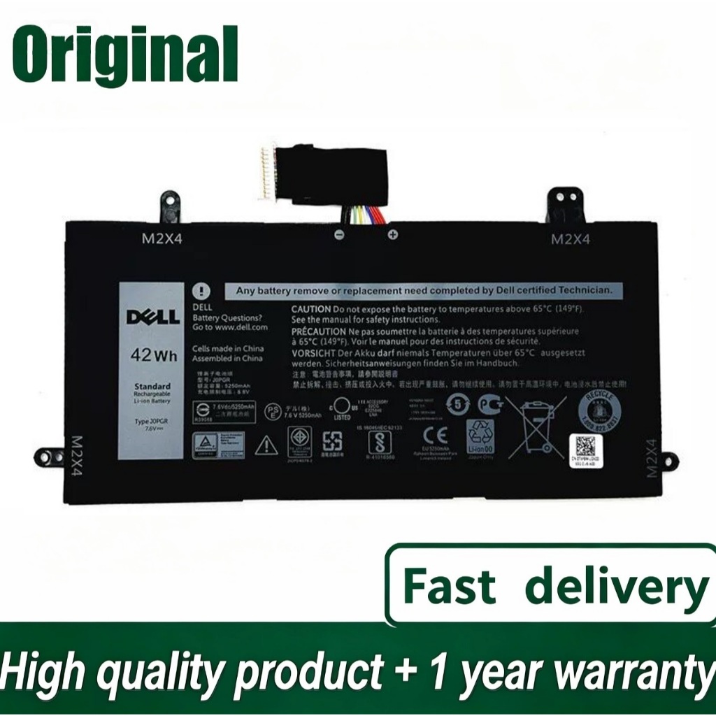 ( J0PGR ) Battery Notebook Laptop Latitude 5285 5290 JOPGR 1WND8 แบตเตอรี่ โน็ตบุ๊ค 7.6v 42Wh