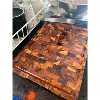 เขียงไม้สักเอนเกรน LAO WOOD รุ่น CB08-1