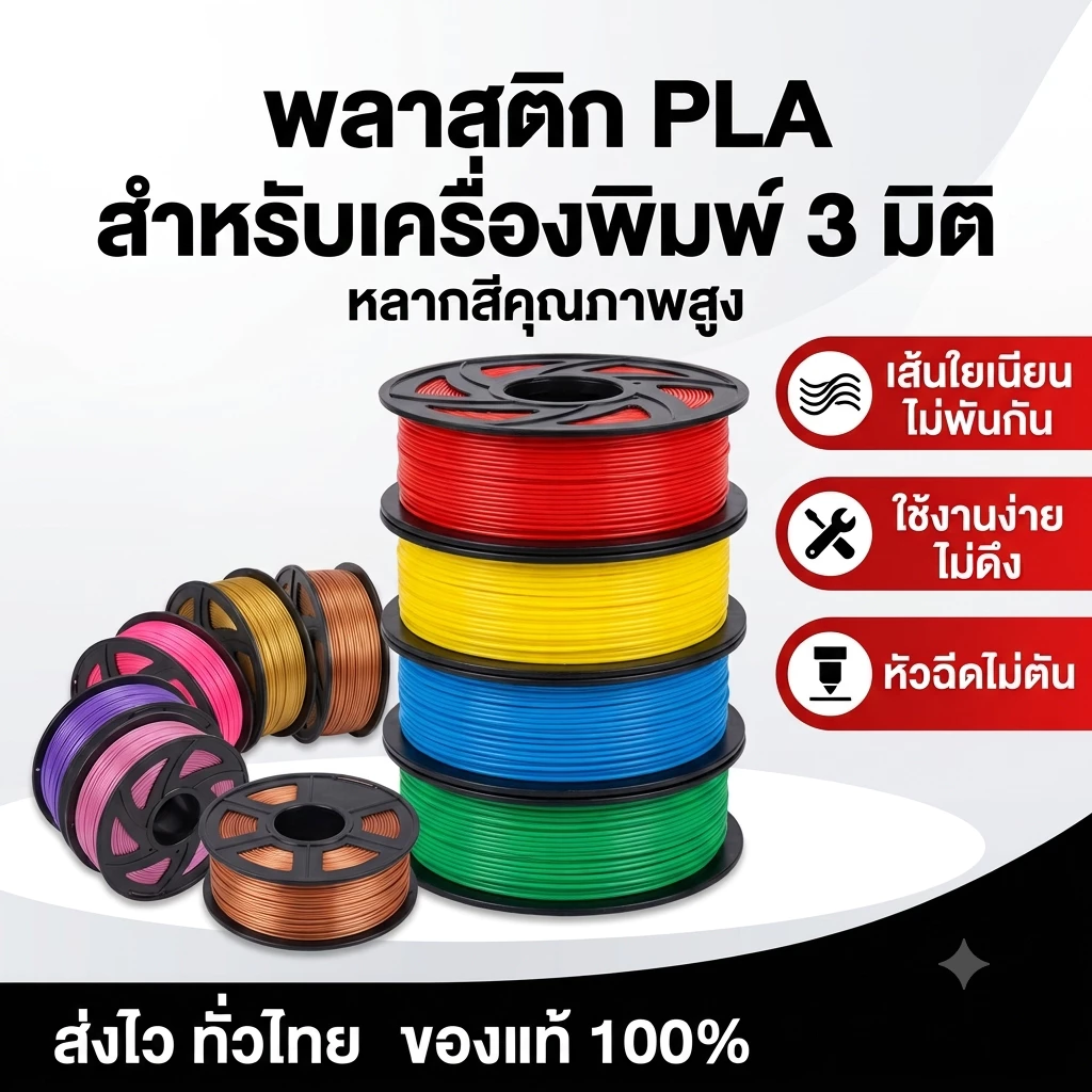 PETG Filament เส้นพลาสติก 3D Printer filament 1.75mm 1kg ปริ้นง่ายกว่า Toughness High Speed