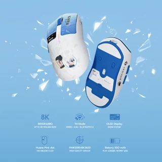 Mouse “EGA I JUJUTSU KAISEN SS2 (Gojo/Geto) เชื่อมต่อได้ 3 โหมด Polling Rate สูงสุด 8K DPI 26000 รองรับ Software