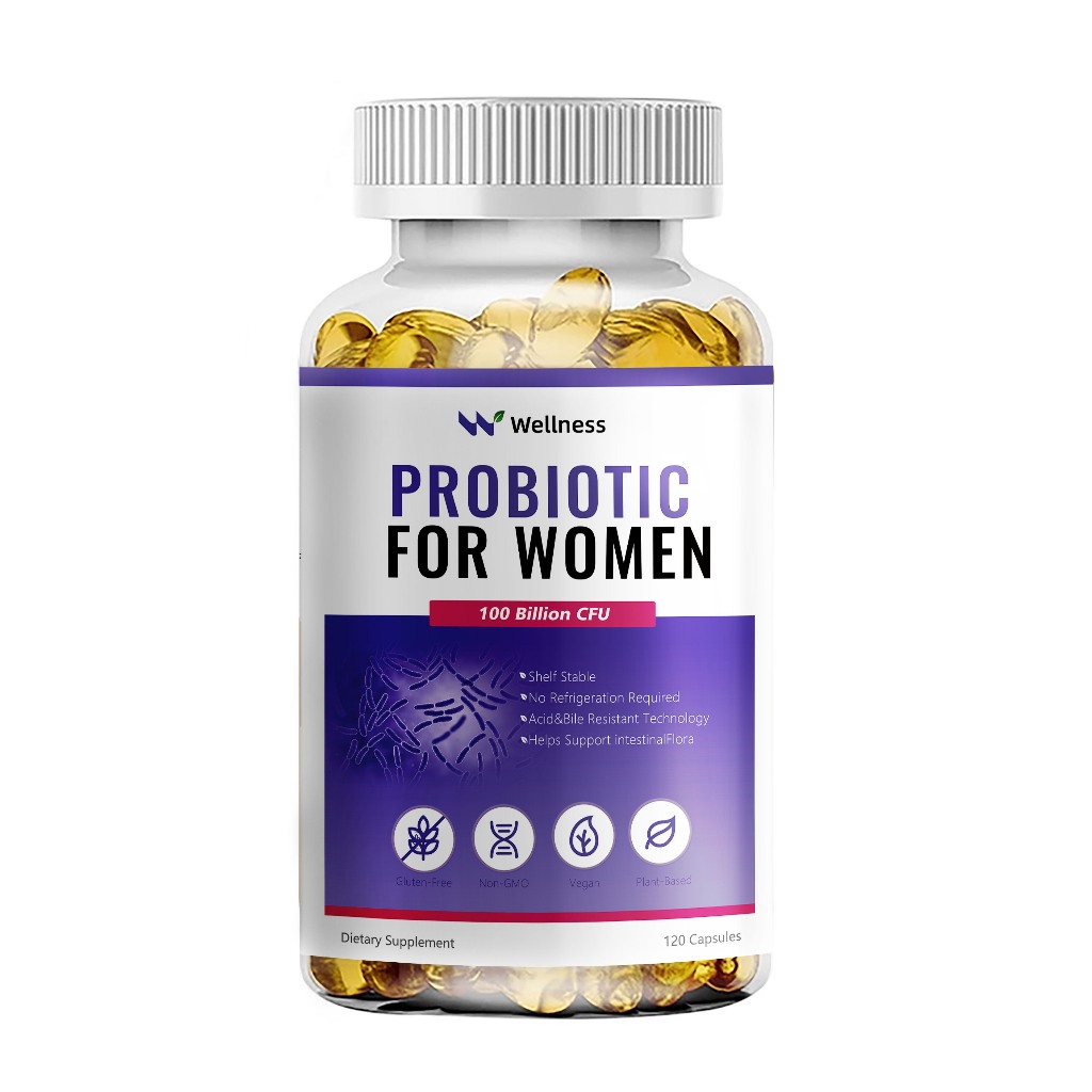 Wellness อาหารเสริมโปรไบโอติกสำหรับผู้หญิง 50 พันล้าน CFUs โปรไบโอติก โปรไบโอติกช่องคลอด สุขภาพระบบทางเดินปัสสาวะ