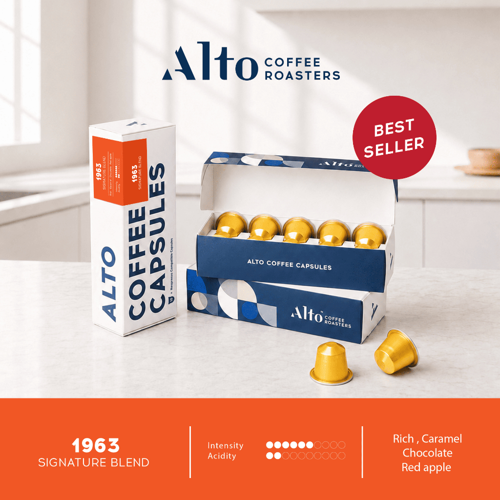 Alto Coffee กาแฟแคปซูล 1963 Signature Blend สำหรับเครื่อง Nespresso (10 แคปซูล)