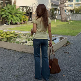 APPAREL.STORY-Glowy Bootcut Jeans (โกลววี่)