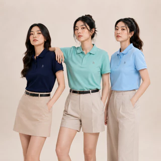 haas New Item Polo Slim fit เสื้อโปโลผู้หญิง รุ่นปัก H รหัส HBSQ2001