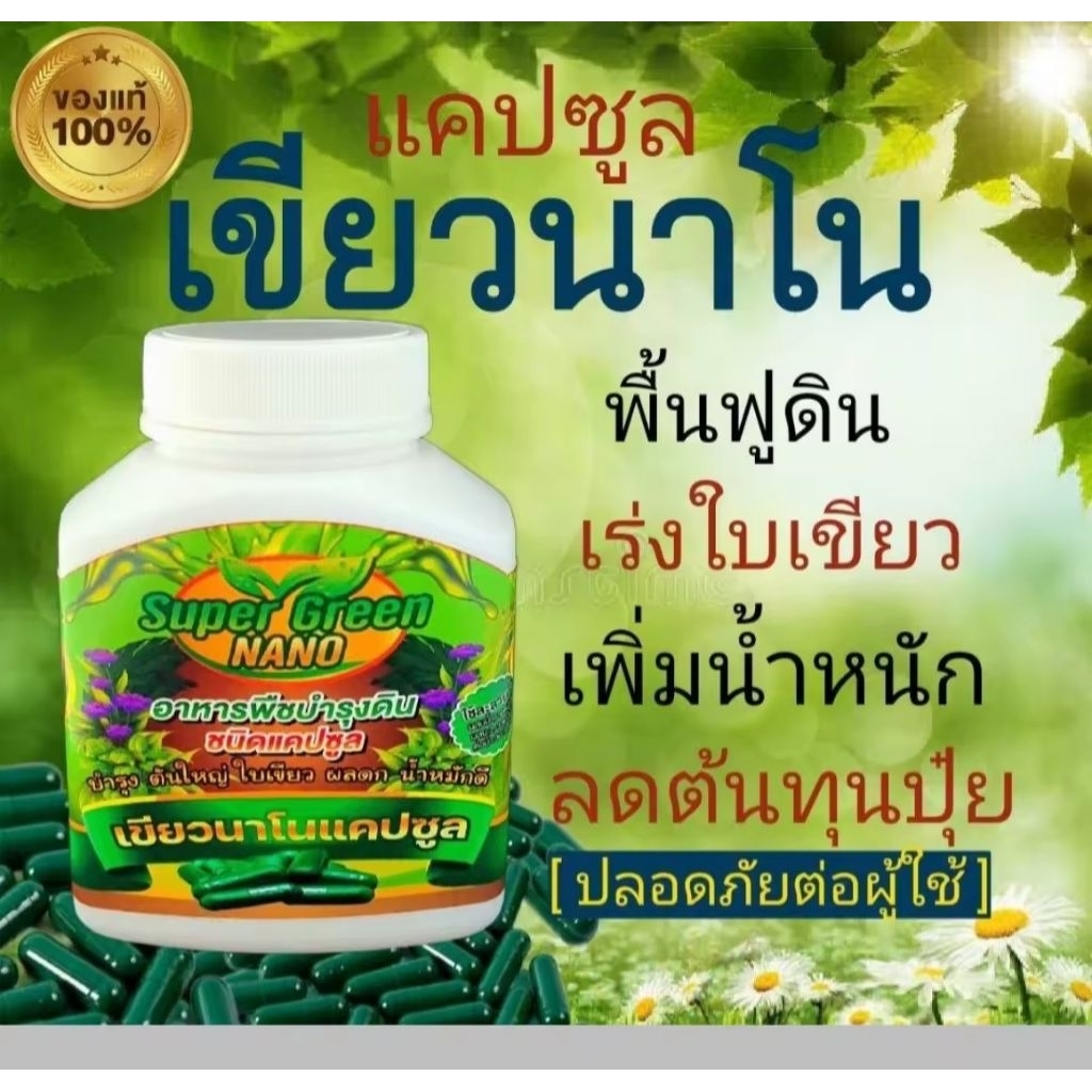 เขียวนาโน  แคปซูล อาหารพืชราคาส่ง