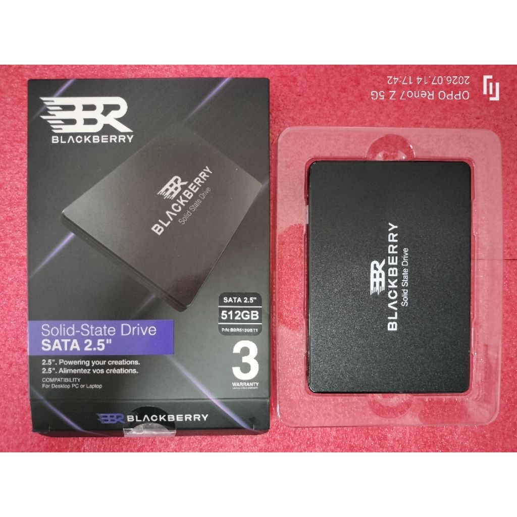 SSD 512GB  SATA BLACKBERRY ของใหม่ ประกัน Advice 8/ก.ค/72